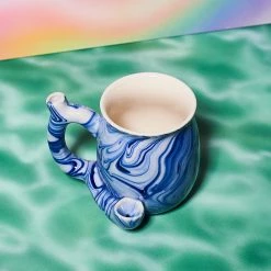 Misc. $20 OR LESS! Roast And Toast Ceramic Mug - Blue Marble