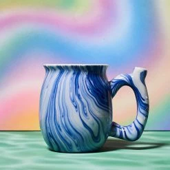 Misc. $20 OR LESS! Roast And Toast Ceramic Mug - Blue Marble