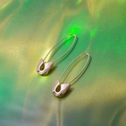 Misc. $20 OR LESS! Safety Pin Hoop Earrings