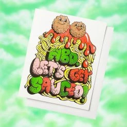 Yellow Owl Workshop Sauced HBD - Risograph Greeting Card