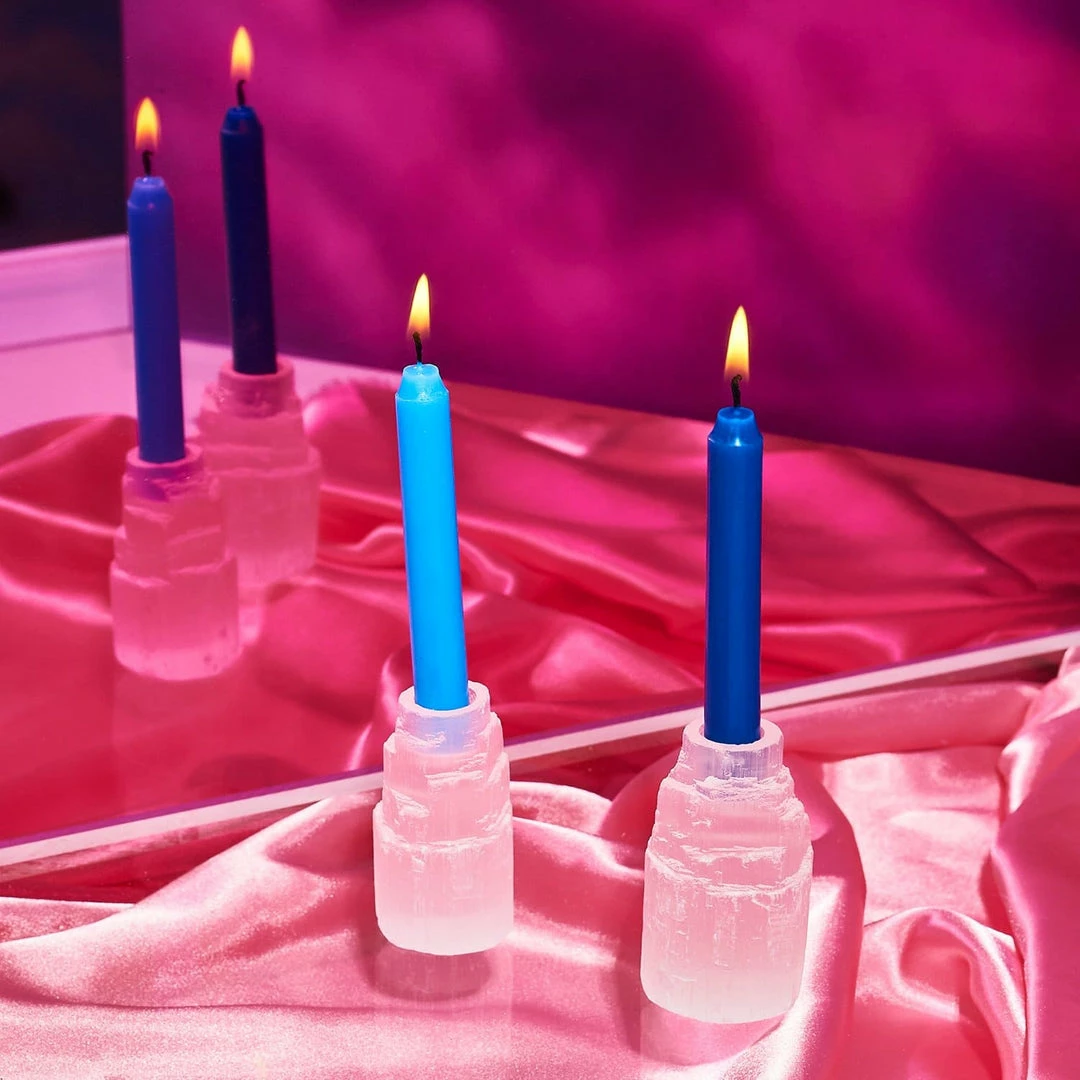 Outlet ๐ Misc. Sale Selenite Ritual Candle Holder ๐ฅ 3 Misc. Sale Selenite Ritual Candle Holder