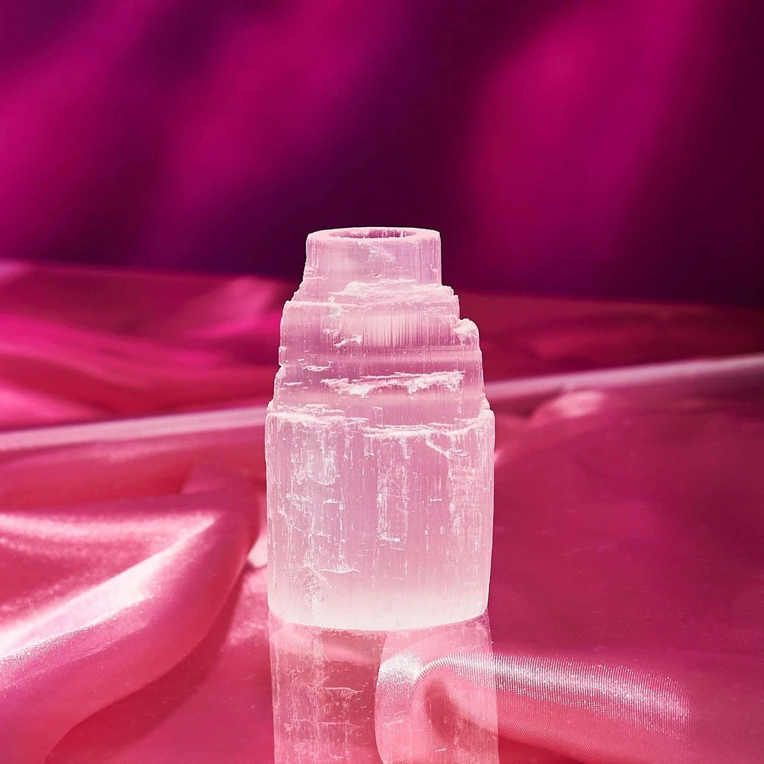 Outlet ๐ Misc. Sale Selenite Ritual Candle Holder ๐ฅ 4 Misc. Sale Selenite Ritual Candle Holder