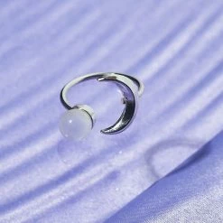Misc. Silver Plated Moonstone Ring