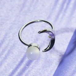 Misc. Silver Plated Moonstone Ring