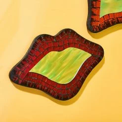 Misc. Small Lip Mosaic Glass Tile Mirror $10 Or Less