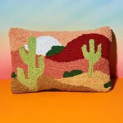 Misc. $50 OR LESS Sunset Hooked Throw Pillow