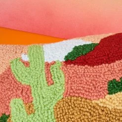 Misc. $50 OR LESS Sunset Hooked Throw Pillow