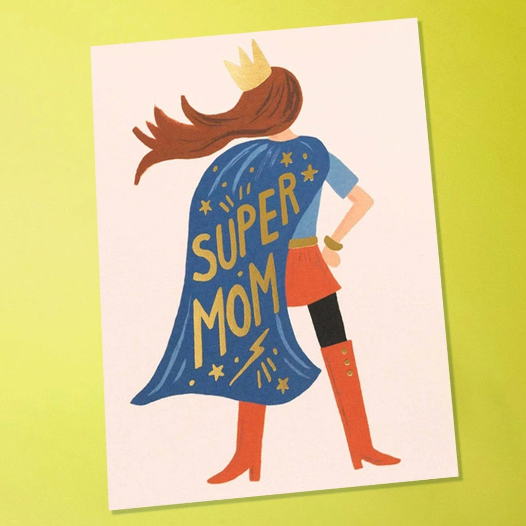 Cheap β¨ Rifle Paper Company Sale Super Mom Greeting Card π€© 3 Rifle Paper Company Sale Super Mom Greeting Card