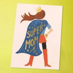 Cheap β¨ Rifle Paper Company Sale Super Mom Greeting Card π€© 7 Rifle Paper Company Sale Super Mom Greeting Card