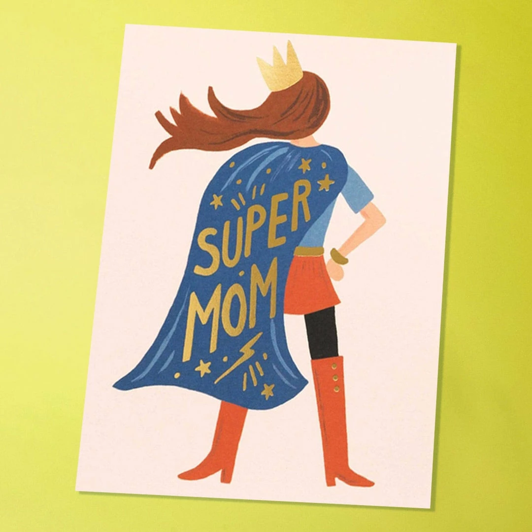 Cheap β¨ Rifle Paper Company Sale Super Mom Greeting Card π€© 5 Rifle Paper Company Sale Super Mom Greeting Card