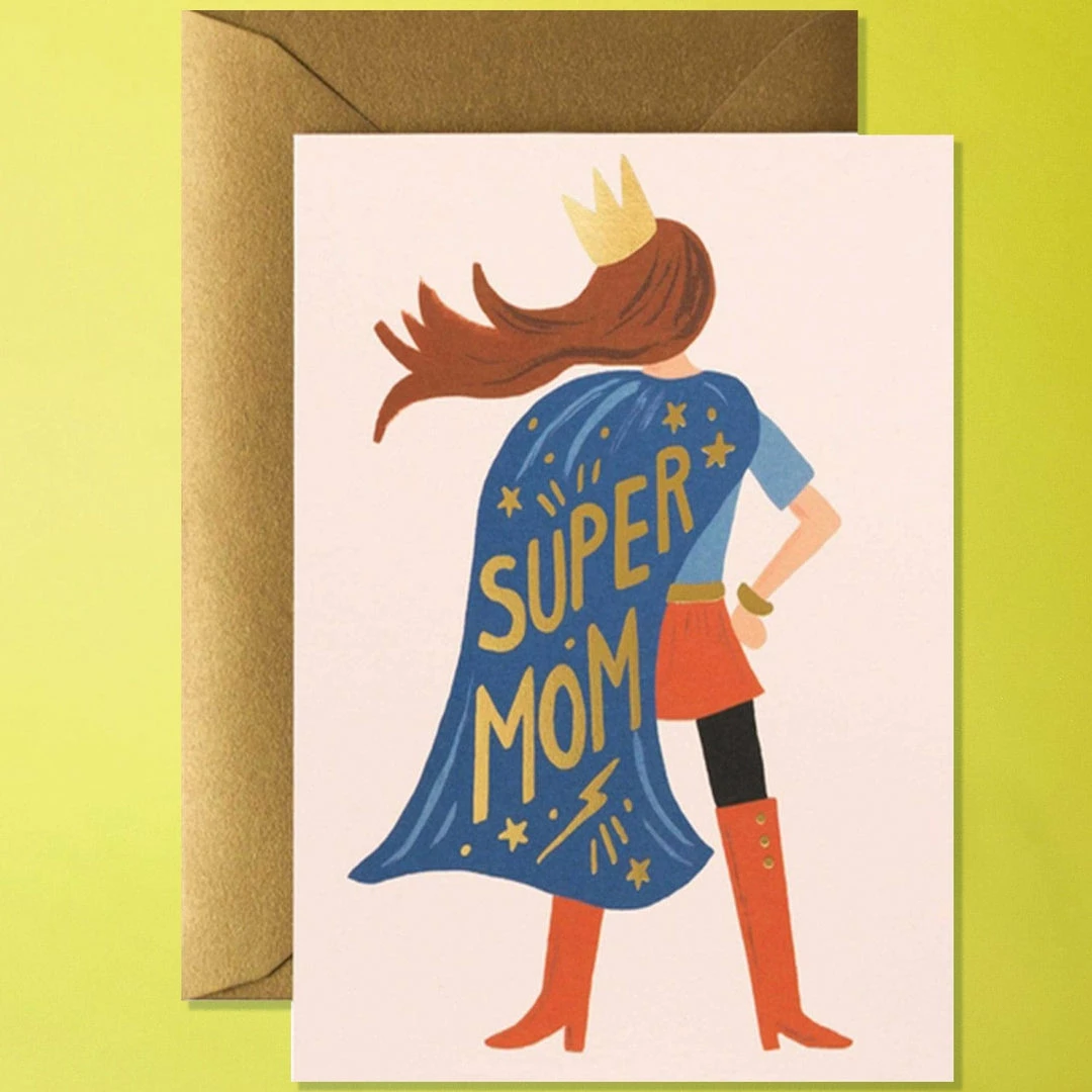Cheap β¨ Rifle Paper Company Sale Super Mom Greeting Card π€© 4 Rifle Paper Company Sale Super Mom Greeting Card