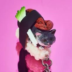 Misc. Sushi Cat Keychain $10 Or Less