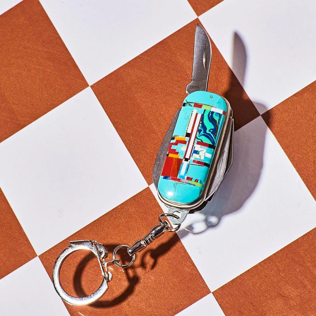 Wholesale 😍 Misc. Turquoise Multi Tool Keychain ❤️ 5 Misc. Turquoise Multi Tool Keychain