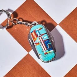 Wholesale 😍 Misc. Turquoise Multi Tool Keychain ❤️ 8 Misc. Turquoise Multi Tool Keychain