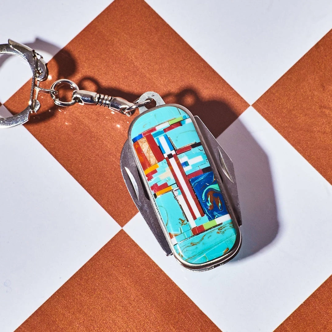 Wholesale 😍 Misc. Turquoise Multi Tool Keychain ❤️ 4 Misc. Turquoise Multi Tool Keychain