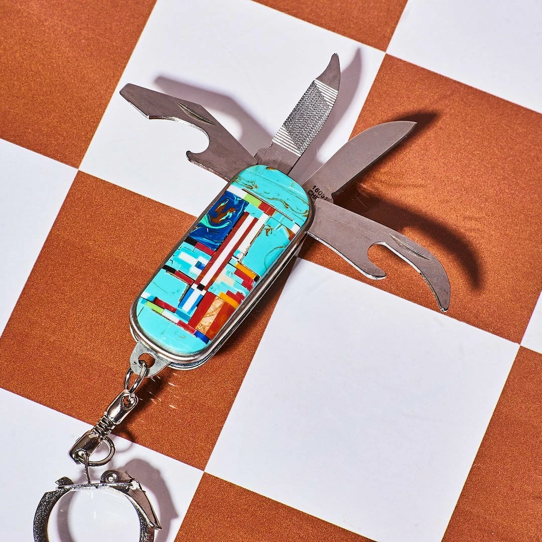 Wholesale 😍 Misc. Turquoise Multi Tool Keychain ❤️ 3 Misc. Turquoise Multi Tool Keychain