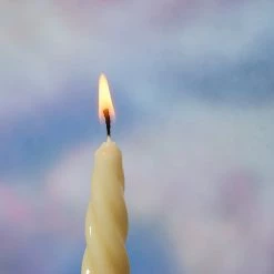 Misc. $20 OR LESS! Twisted Candle - Ivory