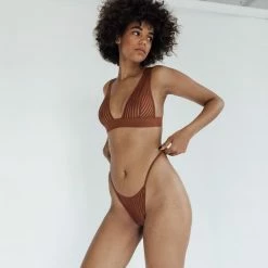 Monique Morin Lingerie Vertigo Micro-G Thong - Salted Caramel