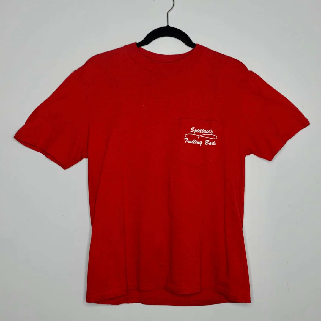 Best reviews of 🌟 Vintage 80s Splittail's Pin Up Girl Fishing Novelty Pocket 👕 Shirt $50 OR LESS ⌛ 4 Vintage 80s Splittail's Pin Up Girl Fishing Novelty Pocket Shirt $50 OR LESS