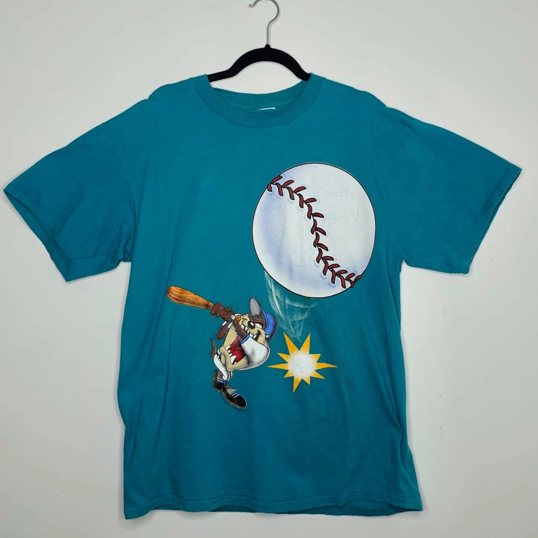 Promo ๐ $50 OR LESS Vintage Looney Tunes Taz โพ Baseball ๐ Shirt ๐ 3 $50 OR LESS Vintage Looney Tunes Taz Baseball Shirt