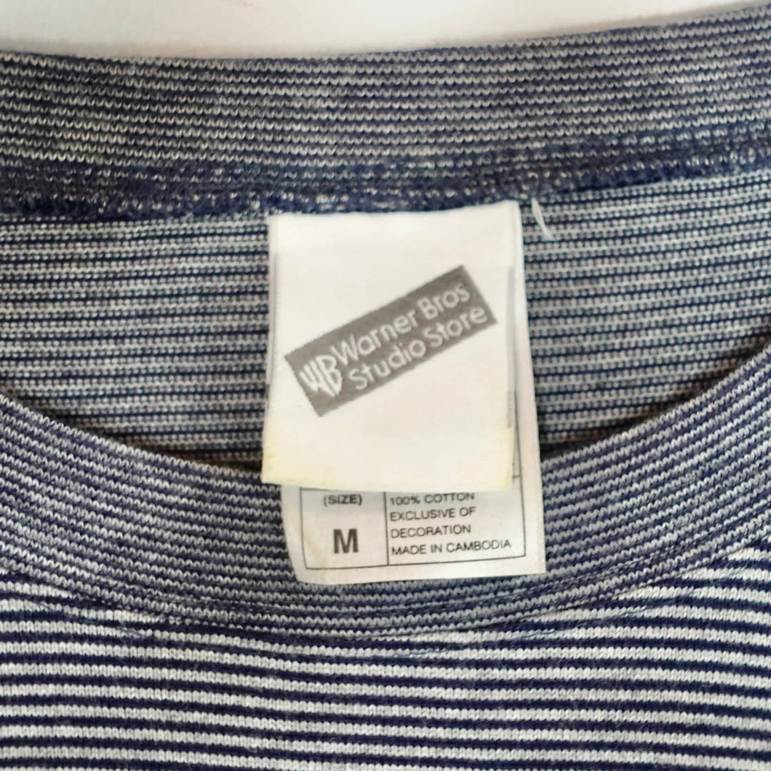 Brand new ๐ฅฐ Vintage Looney Tunes Taz Pocket Striped ๐ Shirt ๐งจ 6 Vintage Looney Tunes Taz Pocket Striped Shirt