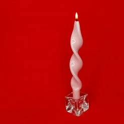 Vintage Square Glass Taper Candle Holder $20 OR LESS!