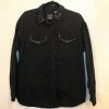 $50 OR LESS Vintage Studded Button Up Black Shirt