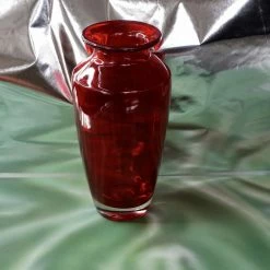 $50 OR LESS Vintage Tall Red Vase