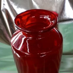 $50 OR LESS Vintage Tall Red Vase