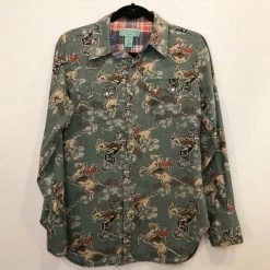 Vintage Western Cowboy Button Up Shirt
