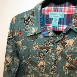 Vintage Western Cowboy Button Up Shirt