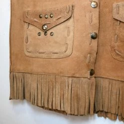 Vintage Western Suede Fringe Vest