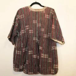 Vintage Woven Peplum Short Sleeve Blouse