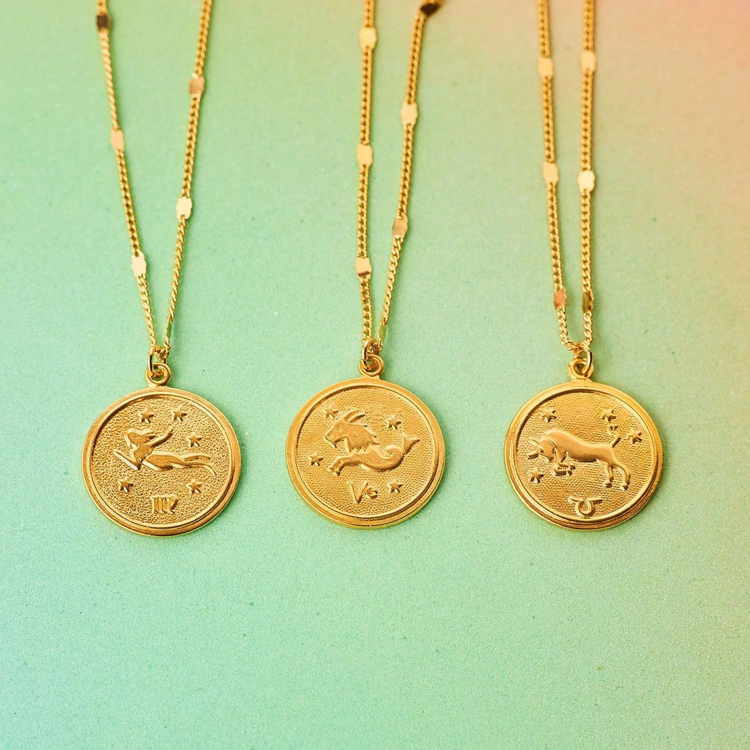 Best Pirce β¨ Misc. Zodiac Medallion Necklace π― 11 Misc. Zodiac Medallion Necklace