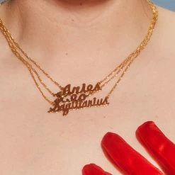 Misc. $50 OR LESS Zodiac Script Necklace